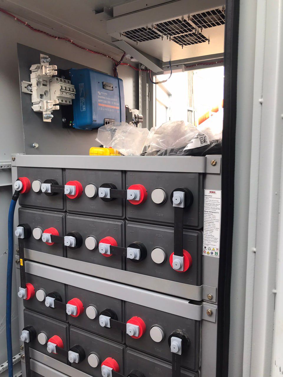 Battery storage cabinet installation